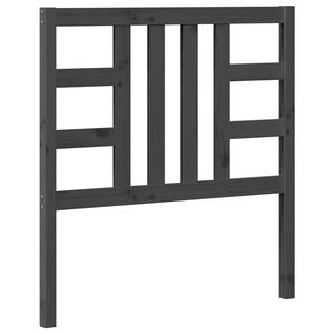 vidaXL gultas galvgalis, pelēks, 96x4x100 cm, priedes masīvkoks