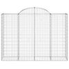 vidaXL arkveida gabiona grozi, 10gb., 200x50x140/160cm, cinkota dzelzs