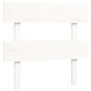 vidaXL gultas rāmis ar galvgali, balts, vienvietīgs, masīvkoks