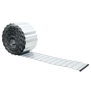 vidaxl Zāliena Apmale 20 m x 10 cm Cinkota tērauda Sudraba