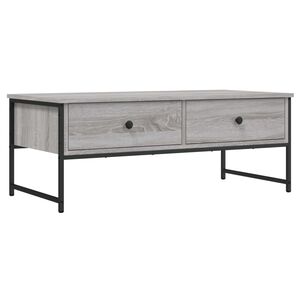 vidaXL kafijas galdiņ&scaron;, pelēka koka, 101x49x39,5 cm, inženierijas koks