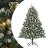 vidaXL Mākslīgā Ziemassvētku eglīte su 300 LED ar statīvu Zaļa 210 cm