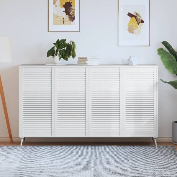 vidaXL skapja durvis, žalūziju dizains, 4 gab., 99,3x49,4 cm, priede