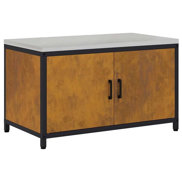 vidaXL Virtuves Uzglabā&scaron;ana ar plauktu Rūsa 60 x 50 x 92 cm Tērauds