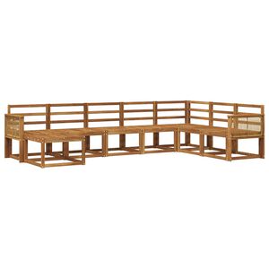 vidaXL Āra dīvānu komplekts 8 pcs Dabiska Cietā akācijas koks