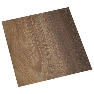 vidaXL Pa&scaron;līmējo&scaron;ie Grīdas Dēļi Brūna 30,5 x 30,5 cm 20 gab. PVC
