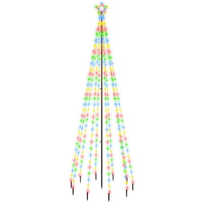 vidaXL Ziemassvētku egle ar pīķi, 310 krāsainas LED, 300 cm