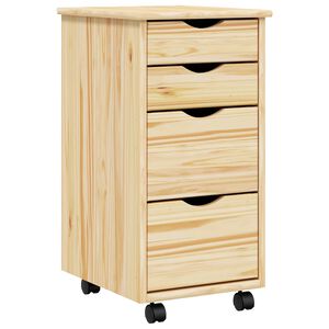vidaXL Riteņu skapītis ar galdu MOSS 34 x 39 x 65,5 cm Caurs laka