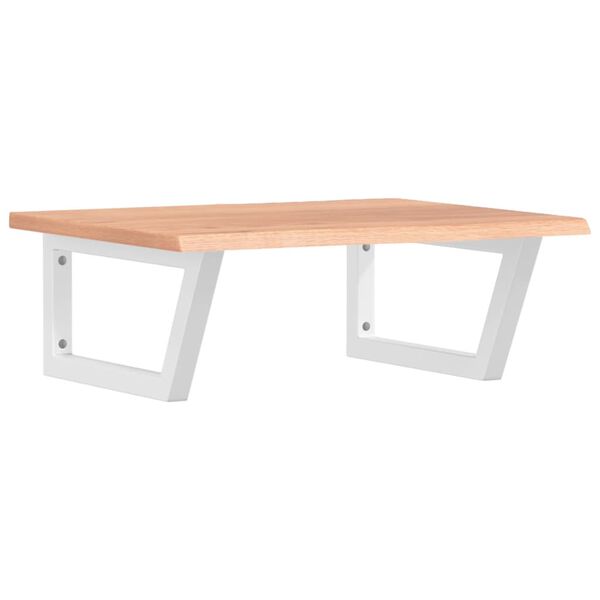 vidaXL izlietnes plaukts, stiprināms pie sienas, tērauds, ozola koks