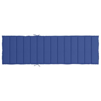 vidaXL sauļošanās krēsla matracis, 200x60x3 cm, audums, koši zils