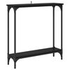 vidaXL Konsoles galds ar plauktu Melns ozolkoks 75 x 22,5 x 75 cm