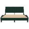 vidaXL gultas rāmis bez matrača, Hanko, tum&scaron;i zaļ&scaron; samts, 120x200 cm
