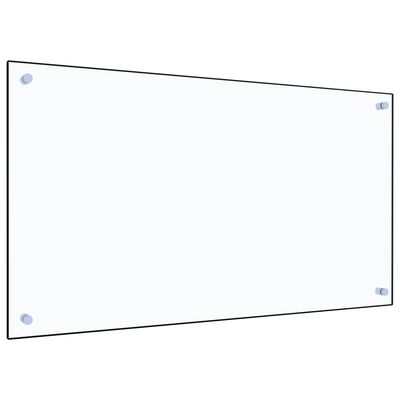 vidaXL virtuves panelis, 90x50 cm, rūdīts stikls, caurspīdīgs