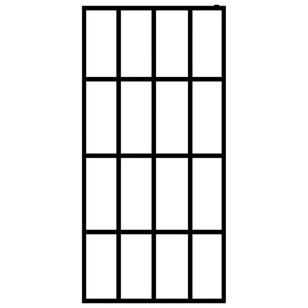 vidaXL du&scaron;as siena, caurspīdīgs rūdīts stikls, 100x195 cm