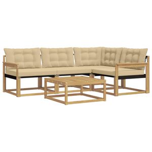 vidaXL Āra dīvānu komplekts 5 pcs Baltais un Beidzis 79 x 79 x 37 cm