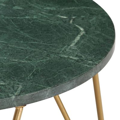 vidaXL kafijas galdiņš, 65x65x42 cm, akmens, zaļa marmora tekstūra