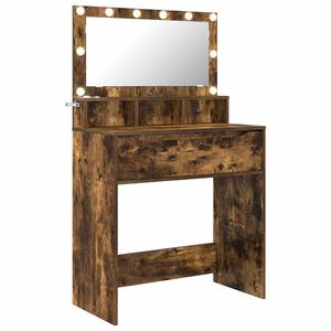 vidaXL Guļamistabas ģērb&scaron;anās galdiņi Dūmaka ozols 80 x 39,6 x 135 cm