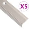vidaXL kāpņu profili, 5 gab., L forma, 90 cm, alumīnijs