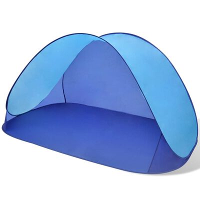 vidaXL pludmales telts, saliekama, gaiši zila