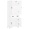 vidaXL augstais skapis, balts, 69,5x34x180 cm, inženierijas koks