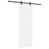 vidaXL Slīdo&scaron;ās durvis Balta un melna 83 x 232 cm Priedes masīvkoks