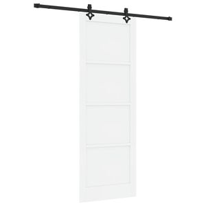 vidaXL Slīdo&scaron;ās durvis Balta un melna 83 x 232 cm Priedes masīvkoks