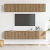 vidaXL 4-daļīgs pie sienas stiprināms TV skapja komplekts Artisan Oak