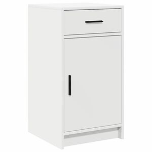 vidaXL Puse ar atvilktni Balts 40 x 40.5 x 75 cm Inženierijas koks