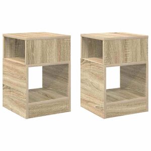 vidaXL Papildu galdiņ&scaron; 2 pcs Sonoma ozols 30,5 x 30 x 45 cm