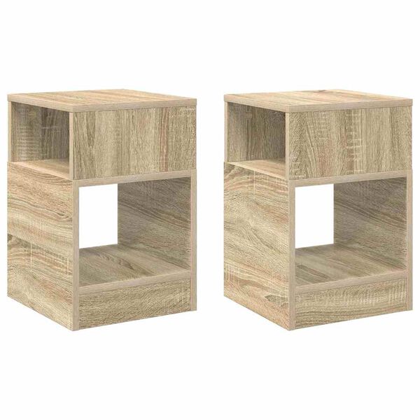 vidaXL Papildu galdiņ&scaron; 2 pcs Sonoma ozols 30,5 x 30 x 45 cm