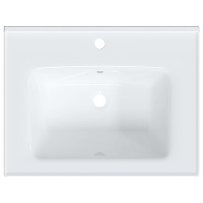 vidaXL vannasistabas izlietne, balta, 61x48x19,5 cm, taisnstūra