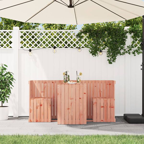 vidaXL divvietīgs balkona mēbeļu komplekts, egles masīvkoks