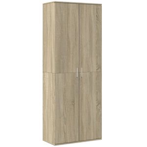 vidaXL augstais skapītis ozolkoka krāsa 70x35x180 cm inženierijas koks