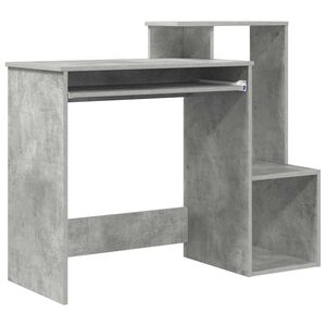 vidaXL Galds Betona pelēks 106 x 41 x 88.5 cm Inženierijas koks