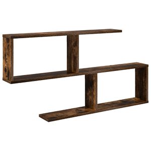vidaXL Sienas plaukts Kūpināts ozols 100 x 12 x 50,5 cm