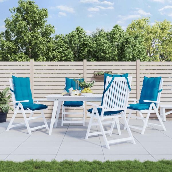 vidaXL dārza krēslu spilveni, 4 gab., gai&scaron;i zils oksforda audums