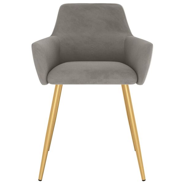 vidaXL virtuves krēsli, 6 gab., gai&scaron;i pelēks samts