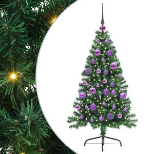 vidaXL Mākslīgais LED Ziemassvētku eglīte su 150 LED Zaļa 120 cm PVC