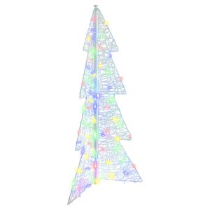 vidaXL Ziemassvētku eglīte 100 LED Daudzkrāsains 120 cm Akrils