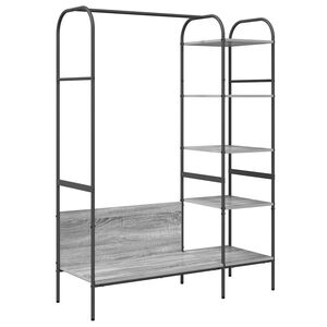vidaXL Apģērba statīvs Pelēka 120 x 44 x 160 cm Inženierijas koks