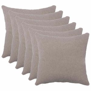 vidaXL Spilvenu pārvalks 6 pcs HEERLEN Gai&scaron;i pelēka 30 x 30 cm Boucl&eacute;