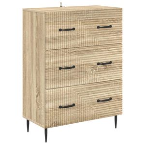 vidaXL Atvilktņu skapis Sonomas ozols 66 x 34,5 x 89,5 cm