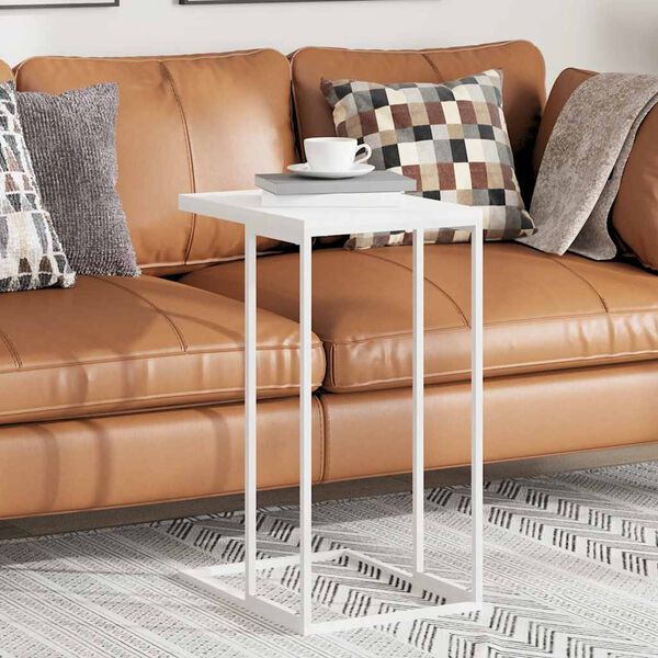 vidaXL galdiņ&scaron;, balts, 40x30x59 cm, inženierijas koks