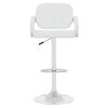 vidaXL bāra krēsli, 2 gab., balta mākslīgā āda