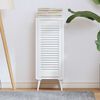 vidaXL skapja durvis, žalūziju dizains, balts, 69x29,5 cm