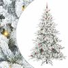 vidaXL Mākslīgā Saliekamā Ziemassvētku Egle su 300 LED Balts 240 cm