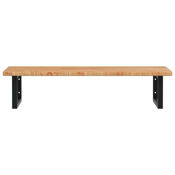 vidaXL izlietnes plaukts, stiprināms pie sienas, tērauds, ozola koks