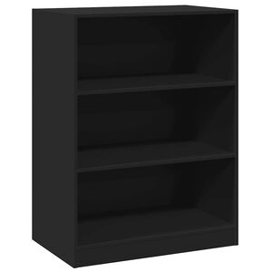 vidaXL skapis, melns, 77x48x102 cm, inženierijas koks