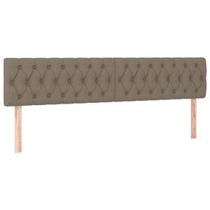 vidaXL gultas galvgaļi, pelēkbrūns, 200x7x78/88 cm, audums