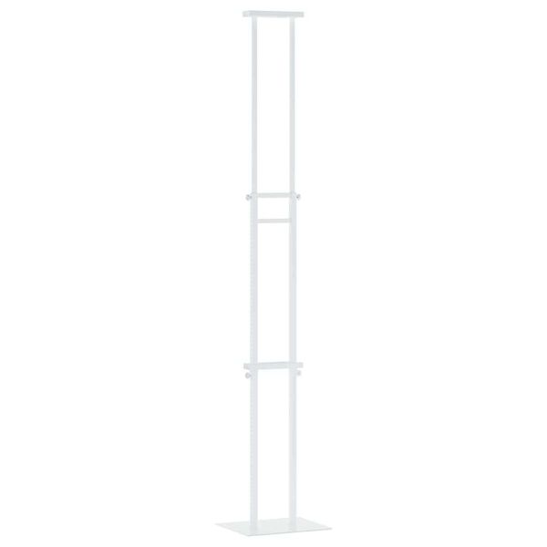 vidaXL Izstāžu stendi Balts 30 x 23,5 x 210 cm Tērauds